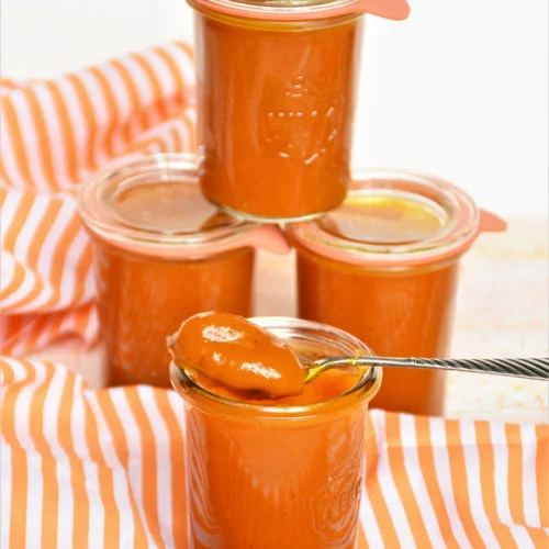 Kürbismarmelade im Glas, fructosearm