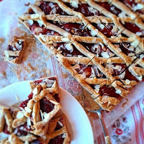 Linzerschnitten ohne Fructose auf Backblech