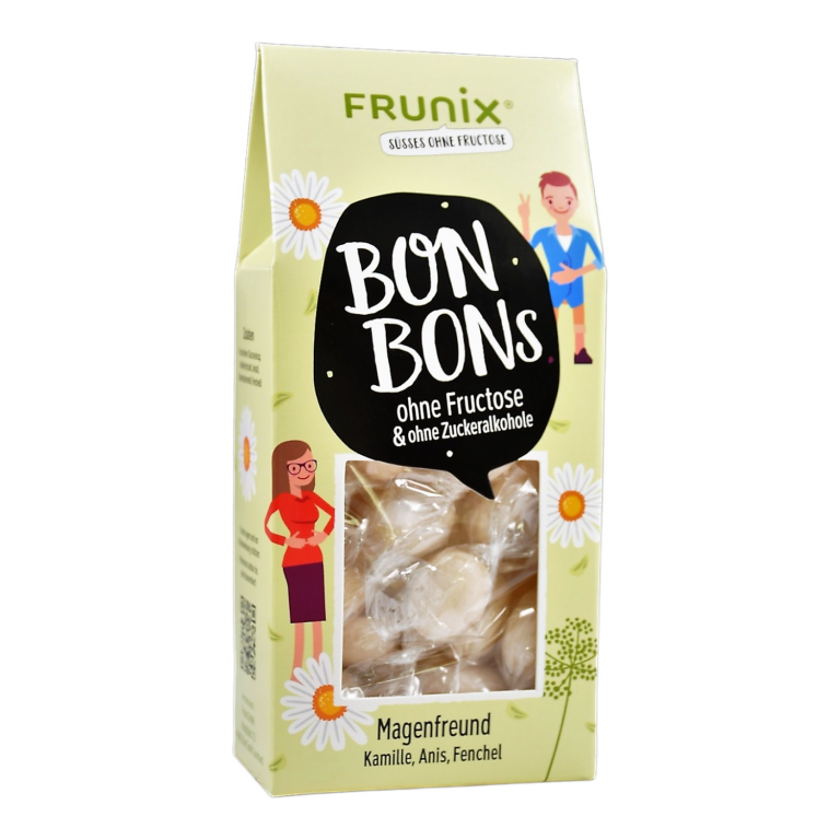 Bonbons ohne Fructose mit  Anis, Fenchel, Kamille, Magenfreund, Giebelbox