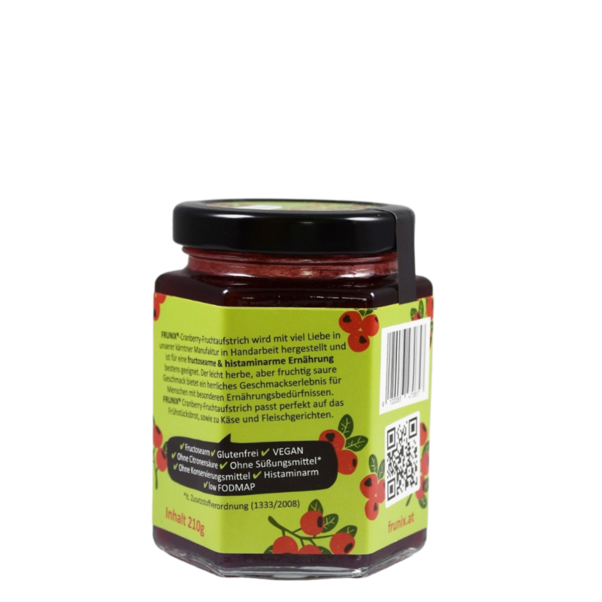 Cranberry-Fruchtaufstrich, fructosearm &amp; histaminarm