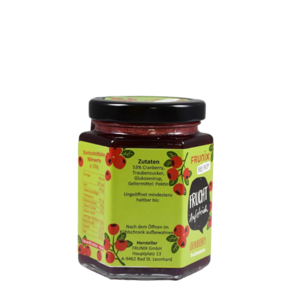 Cranberry-Fruchtaufstrich, fructosefrei, fructosefrei, sorbitarm, histaminarm