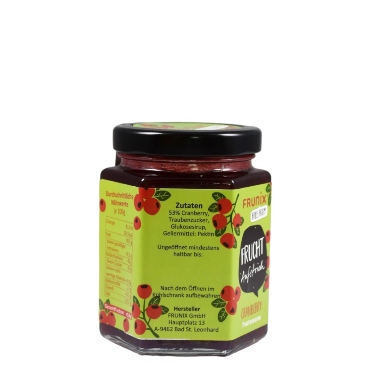Cranberry-Fruchtaufstrich, fructosearm &amp; histaminarm