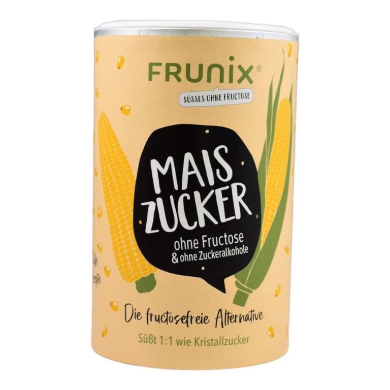Maiszucker fructosefrei in Papierdose zum Kochen und Backen