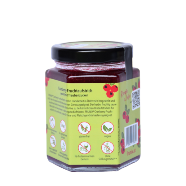 Cranberry-Marmelade, Preiselbeere, fructosearm, histaminarm, fructosearme Ernährung