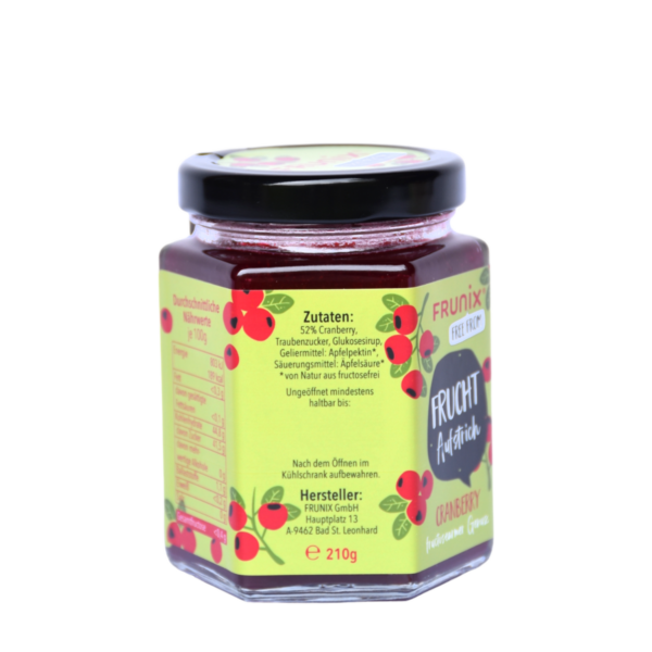 Cranberry-Marmelade, Preiselbeere, fructosearm, histaminarm, fructosearme Ernährung