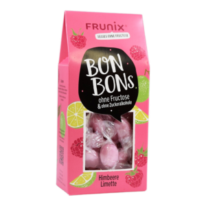Himbeerbonbons ohne Fructose in Kartonverpackung, 90g